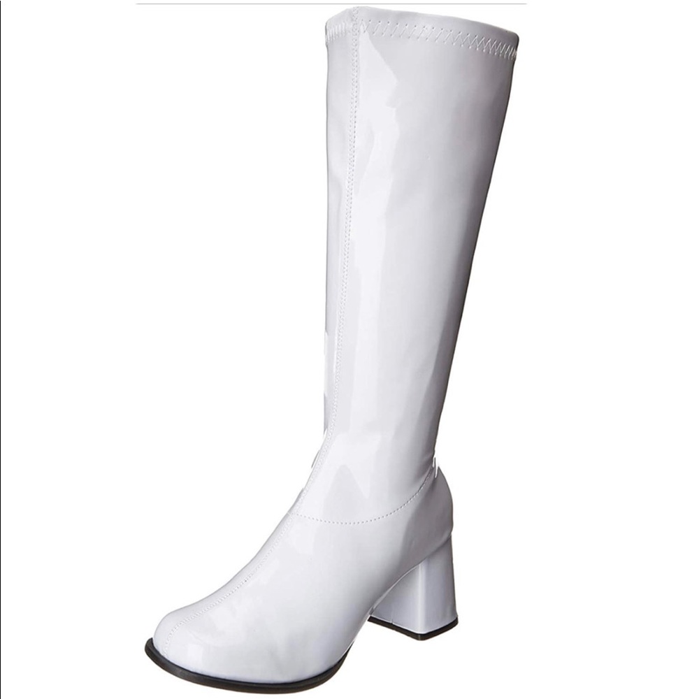 White Go-Go tall boots